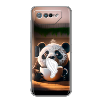 Силиконовый чехол на ASUS ROG Phone 7 с принтом смешная панда