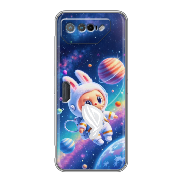 Силиконовый чехол на ASUS ROG Phone 7 с принтом Labubu Лабубу