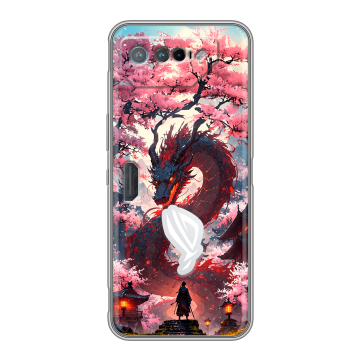 Силиконовый чехол на ASUS ROG Phone 7 с принтом Дракон Японский Силиконовый чехол на ASUS ROG Phone 7 с принтом Дракон Японский