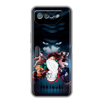 Силиконовый чехол на ASUS ROG Phone 7 с принтом Demon Slayer Клинок рассекающий демонов Силиконовый чехол на ASUS ROG Phone 7 с принтом Demon Slayer Клинок рассекающий демонов