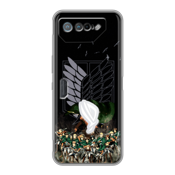 Силиконовый чехол на ASUS ROG Phone 7 с принтом Атака титанов Силиконовый чехол на ASUS ROG Phone 7 с принтом Атака титанов