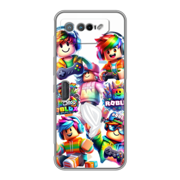 Силиконовый чехол на ASUS ROG Phone 7 с принтом Roblox Роблокс Силиконовый чехол на ASUS ROG Phone 7 с принтом Roblox Роблокс