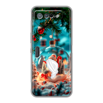 Силиконовый чехол на ASUS ROG Phone 7 с принтом Новый год