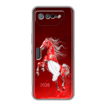 Силиконовый чехол на ASUS ROG Phone 7 с принтом Новый год