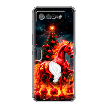 Силиконовый чехол на ASUS ROG Phone 7 с принтом Новый год