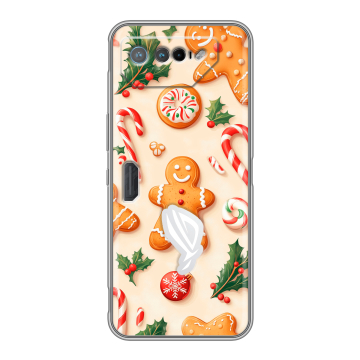 Силиконовый чехол на ASUS ROG Phone 7 с принтом Новый год Силиконовый чехол на ASUS ROG Phone 7 с принтом Новый год