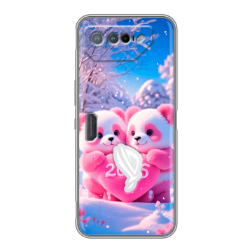 Силиконовый чехол на ASUS ROG Phone 7 с принтом Новый год Силиконовый чехол на ASUS ROG Phone 7 с принтом Новый год