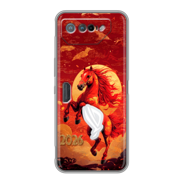 Силиконовый чехол на ASUS ROG Phone 7 с принтом Новый год Силиконовый чехол на ASUS ROG Phone 7 с принтом Новый год