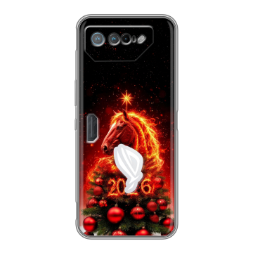 Силиконовый чехол на ASUS ROG Phone 7 с принтом Новый год Силиконовый чехол на ASUS ROG Phone 7 с принтом Новый год