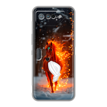Силиконовый чехол на ASUS ROG Phone 7 с принтом Новый год Силиконовый чехол на ASUS ROG Phone 7 с принтом Новый год