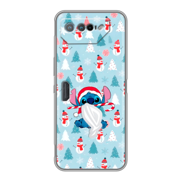 Силиконовый чехол на ASUS ROG Phone 7 с принтом Стич Новый год Силиконовый чехол на ASUS ROG Phone 7 с принтом Стич Новый год
