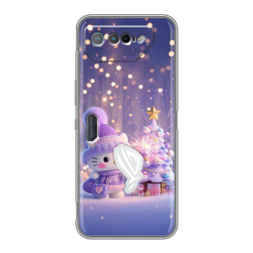 Силиконовый чехол на ASUS ROG Phone 7 с принтом Новый год Силиконовый чехол на ASUS ROG Phone 7 с принтом Новый год