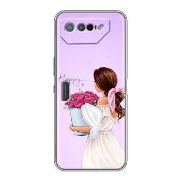 Силиконовый чехол на ASUS ROG Phone 7 с принтом женский