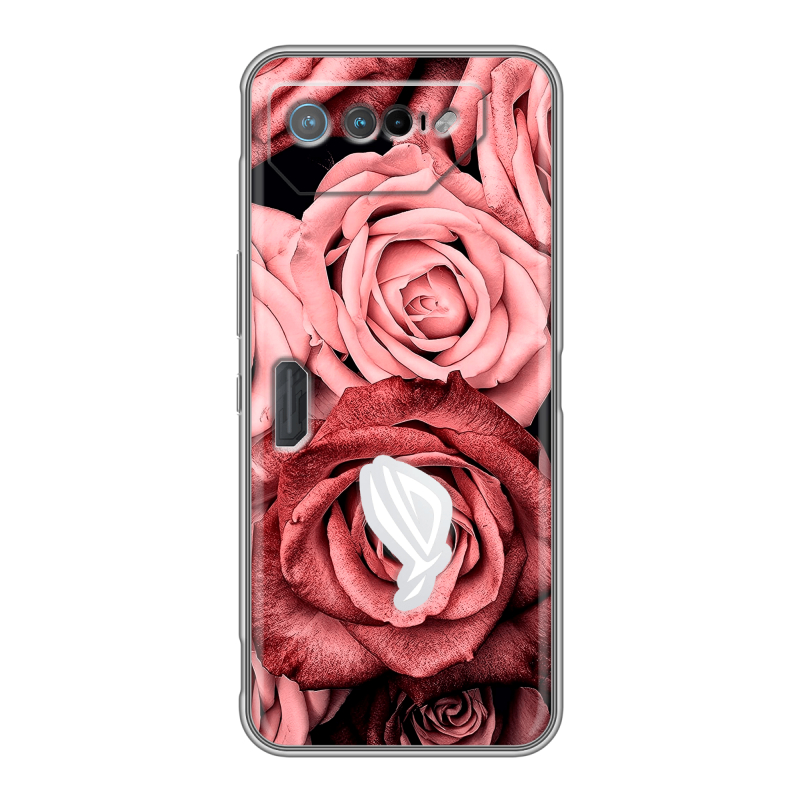 Силиконовый чехол на ASUS ROG Phone 7 с принтом Цветы розы Силиконовый чехол на ASUS ROG Phone 7 с принтом Цветы розы