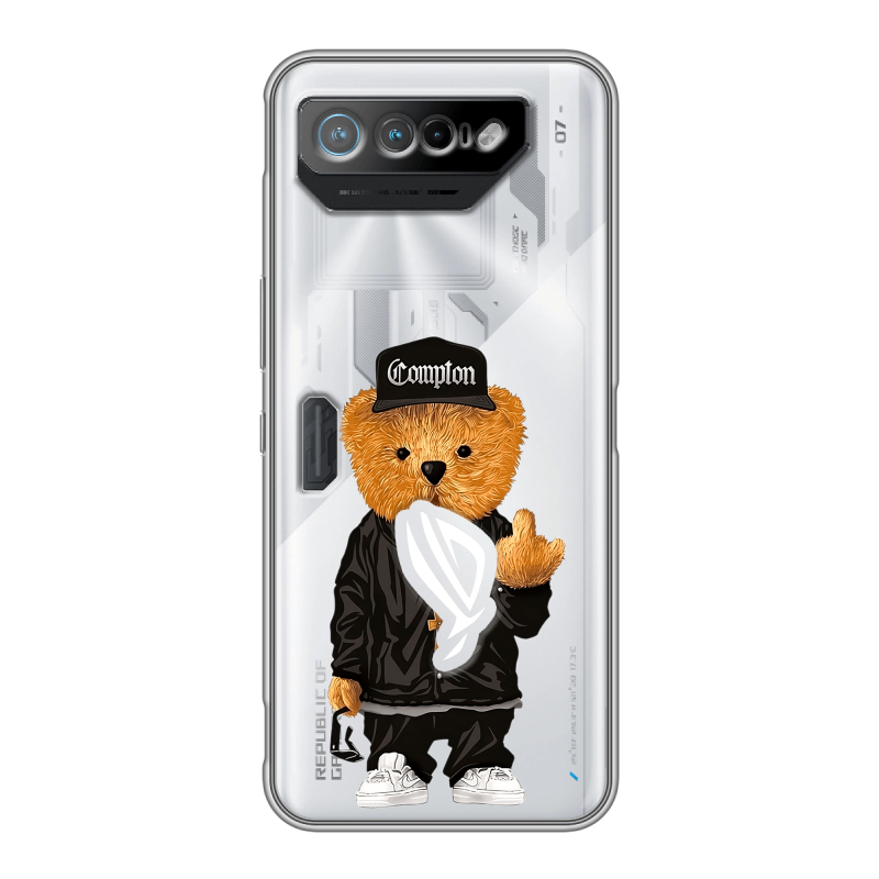 Силиконовый чехол на ASUS ROG Phone 7 с принтом Плюшевый медведь Силиконовый чехол на ASUS ROG Phone 7 с принтом Плюшевый медведь