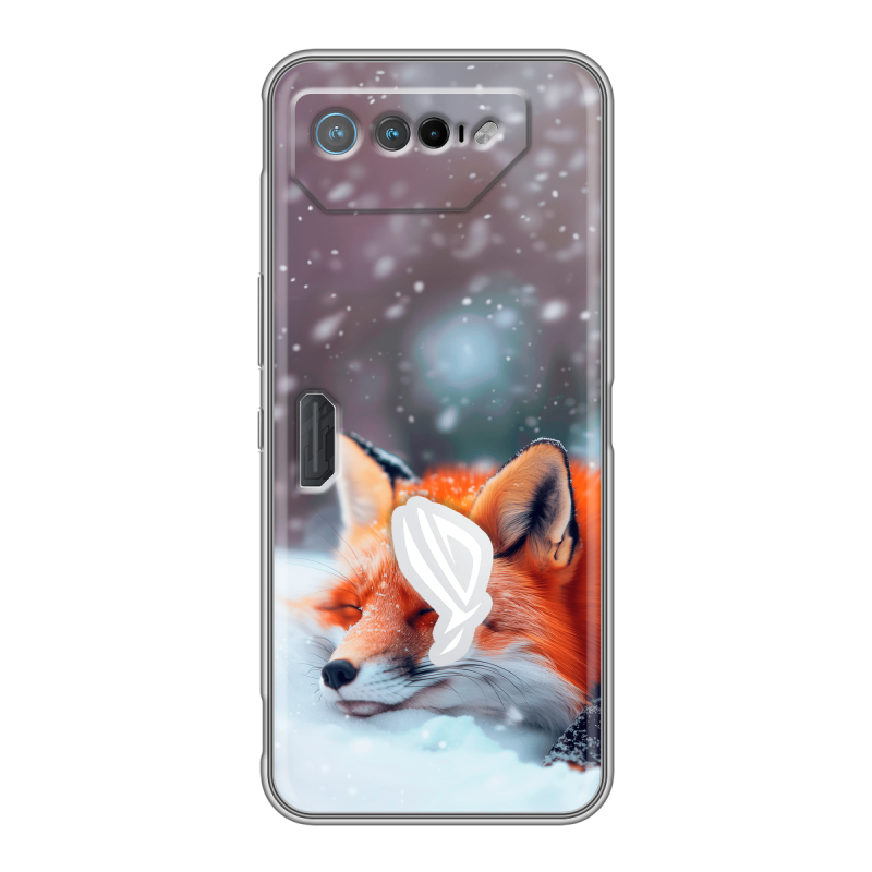 Силиконовый чехол на ASUS ROG Phone 7 с принтом лиса Силиконовый чехол на ASUS ROG Phone 7 с принтом лиса