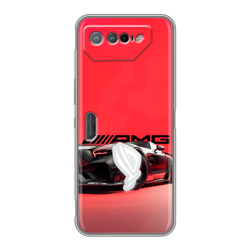 Силиконовый чехол на ASUS ROG Phone 7 с принтом Мерседес Mercedes AMG Силиконовый чехол на ASUS ROG Phone 7 с принтом Мерседес Mercedes AMG