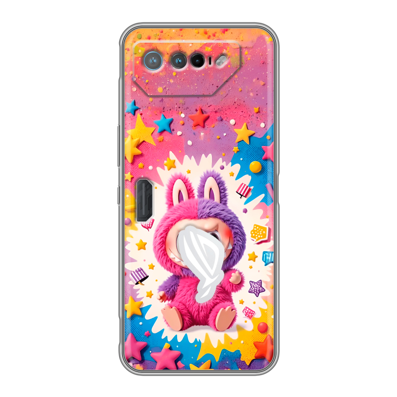 Силиконовый чехол на ASUS ROG Phone 7 с принтом Labubu Лабубу Силиконовый чехол на ASUS ROG Phone 7 с принтом Labubu Лабубу