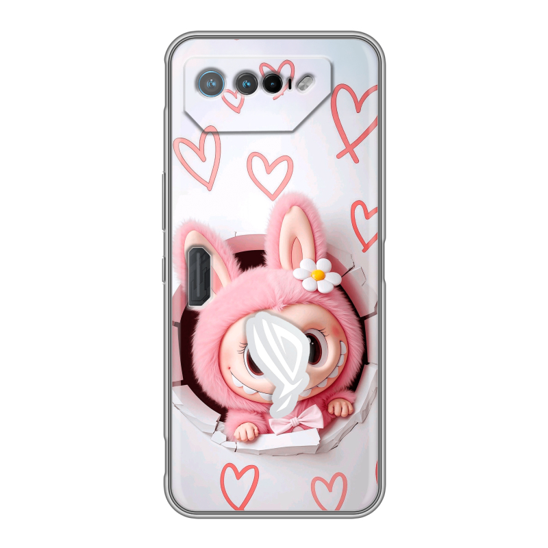 Силиконовый чехол на ASUS ROG Phone 7 с принтом Labubu Лабубу Силиконовый чехол на ASUS ROG Phone 7 с принтом Labubu Лабубу