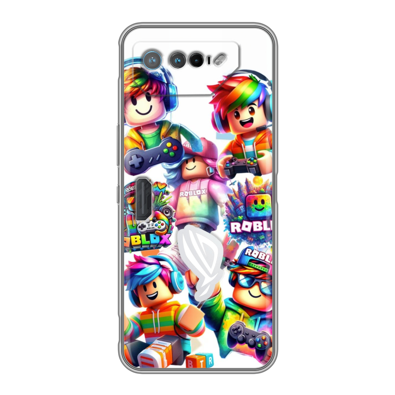 Силиконовый чехол на ASUS ROG Phone 7 с принтом Roblox Роблокс Силиконовый чехол на ASUS ROG Phone 7 с принтом Roblox Роблокс