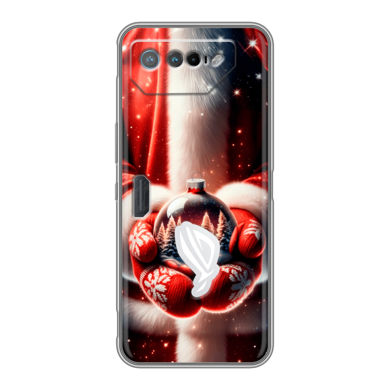 Силиконовый чехол на ASUS ROG Phone 7 с принтом Новый год Силиконовый чехол на ASUS ROG Phone 7 с принтом Новый год