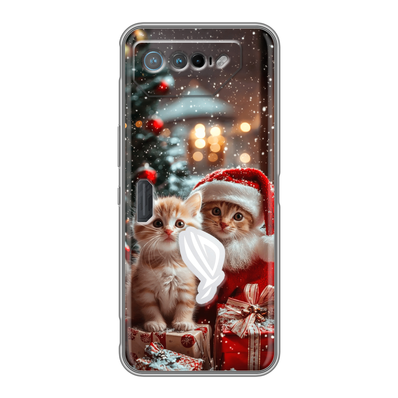 Силиконовый чехол на ASUS ROG Phone 7 с принтом Новый год Силиконовый чехол на ASUS ROG Phone 7 с принтом Новый год