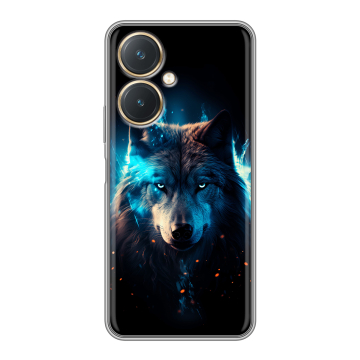 Силиконовый чехол на Vivo Y27 4G с принтом Волк ночной Силиконовый чехол на Vivo Y27 4G с принтом Волк ночной