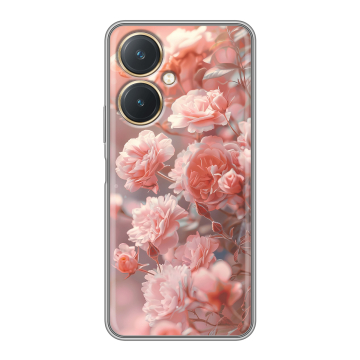 Силиконовый чехол на Vivo Y27 4G с принтом Розовые розы