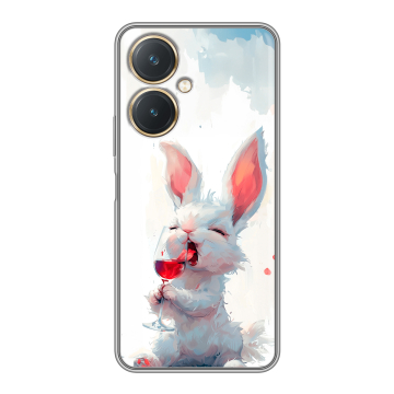 Силиконовый чехол на Vivo Y27 4G с принтом кролик зайчик