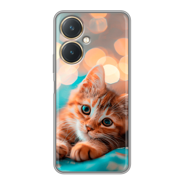 Силиконовый чехол на Vivo Y27 4G с принтом котик