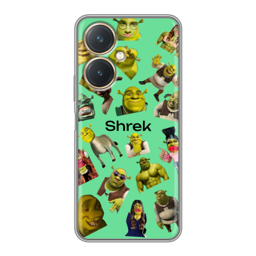 Силиконовый чехол на Vivo Y27 4G с принтом Шрек Shrek Силиконовый чехол на Vivo Y27 4G с принтом Шрек Shrek