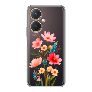 Силиконовый чехол на Vivo Y27 4G с принтом Цветы Силиконовый чехол на Vivo Y27 4G с принтом Цветы