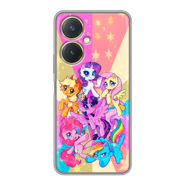 Силиконовый чехол на Vivo Y27 4G с принтом My little pony Дружба чудо
