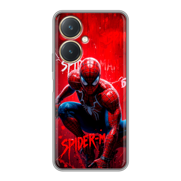 Силиконовый чехол на Vivo Y27 4G с принтом Spiderman Человек паук Силиконовый чехол на Vivo Y27 4G с принтом Spiderman Человек паук