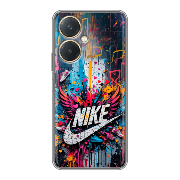 Силиконовый чехол на Vivo Y27 4G с принтом Nike Найк