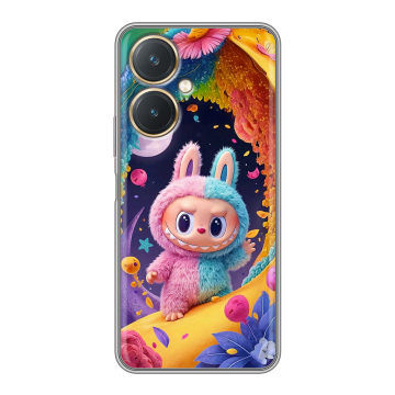 Силиконовый чехол на Vivo Y27 4G с принтом Labubu Лабубу