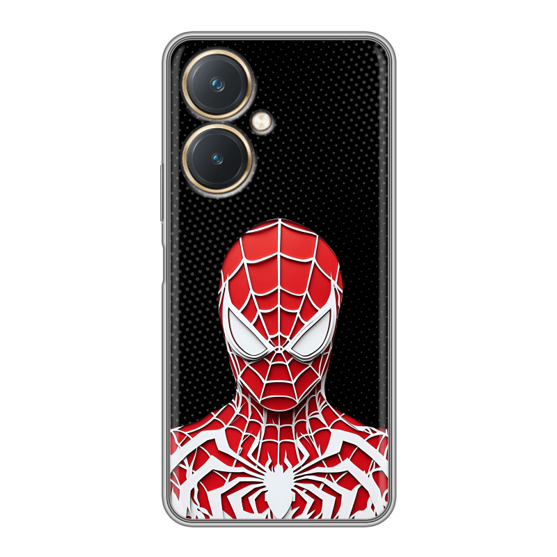 Силиконовый чехол на Vivo Y27 4G с принтом человек паук spiderman Силиконовый чехол на Vivo Y27 4G с принтом человек паук spiderman