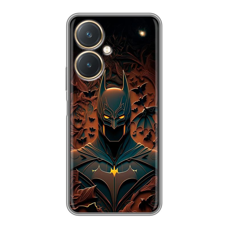 Силиконовый чехол на Vivo Y27 4G с принтом Batman Бэтмен Силиконовый чехол на Vivo Y27 4G с принтом Batman Бэтмен