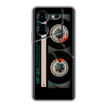 Силиконовый чехол на Tecno Pova 5 Pro с принтом Кассета Силиконовый чехол на Tecno Pova 5 Pro с принтом Кассета
