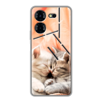 Силиконовый чехол на Tecno Pova 5 Pro с принтом Котята