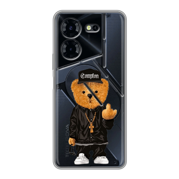 Силиконовый чехол на Tecno Pova 5 Pro с принтом Мишка