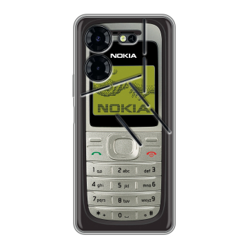 Силиконовый чехол на Tecno Pova 5 Pro с принтом Ретро Нокия