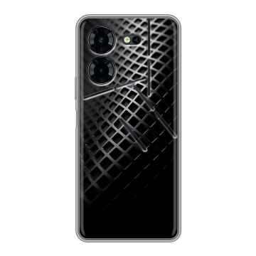 Силиконовый чехол на Tecno Pova 5 Pro с принтом Текстура металла Силиконовый чехол на Tecno Pova 5 Pro с принтом Текстура металла