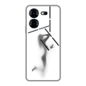 Силиконовый чехол на Tecno Pova 5 Pro с принтом Силуэт