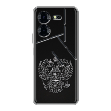 Силиконовый чехол на Tecno Pova 5 Pro с принтом Герб России