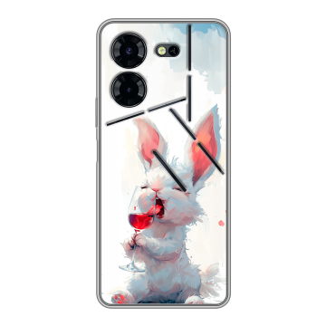Силиконовый чехол на Tecno Pova 5 Pro с принтом кролик зайчик
