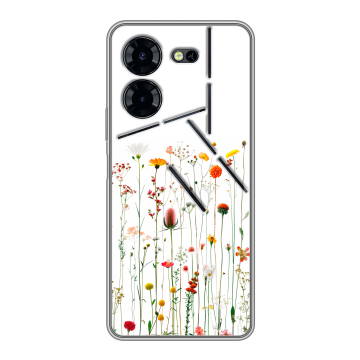Силиконовый чехол на Tecno Pova 5 Pro с принтом цветы