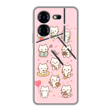 Силиконовый чехол на Tecno Pova 5 Pro с принтом Hello Kitty Хелоу Кити Силиконовый чехол на Tecno Pova 5 Pro с принтом Hello Kitty Хелоу Кити