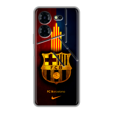 Силиконовый чехол на Tecno Pova 5 Pro с принтом Барселона Barcelona