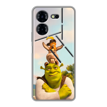 Силиконовый чехол на Tecno Pova 5 Pro с принтом Шрек Shrek